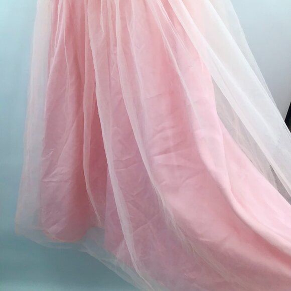 Pink Party Dress for a Princess! White Lace Tulle Ballgown Easter Flower Girl - Picture 12 of 15